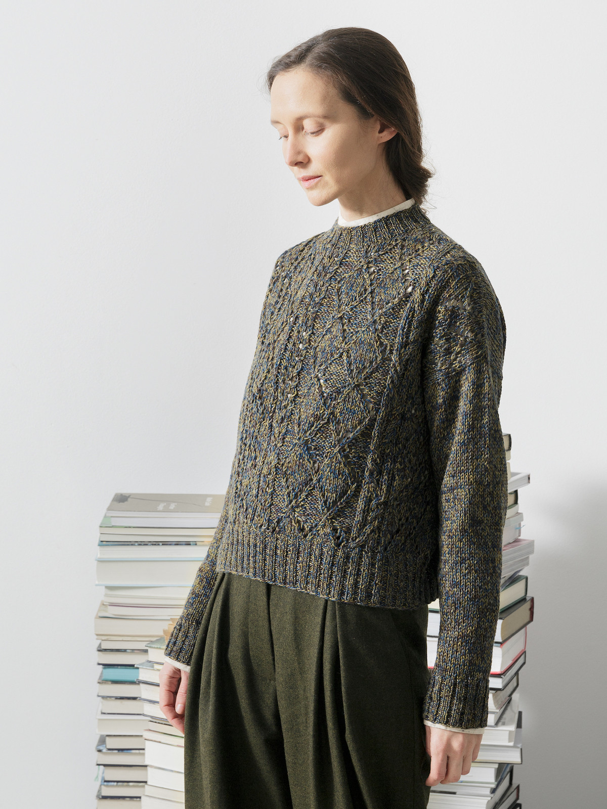 A-line patchwork sweater Image