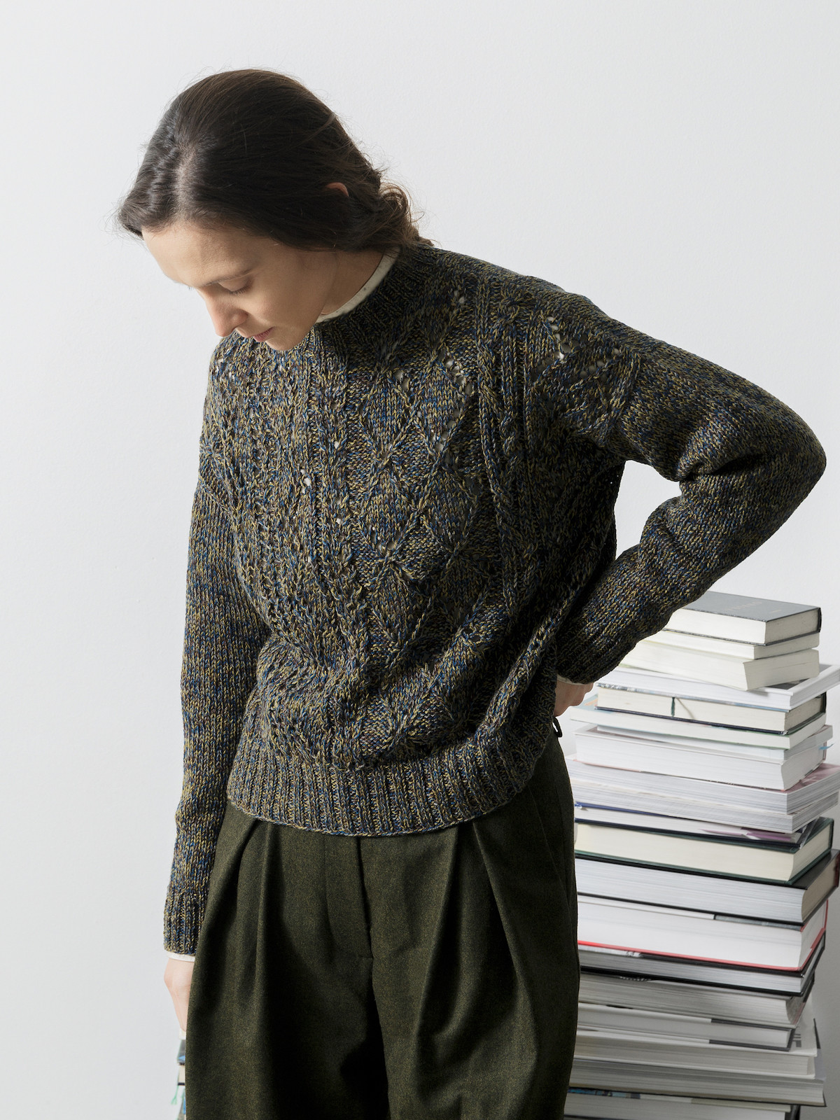 A-line patchwork sweater Image