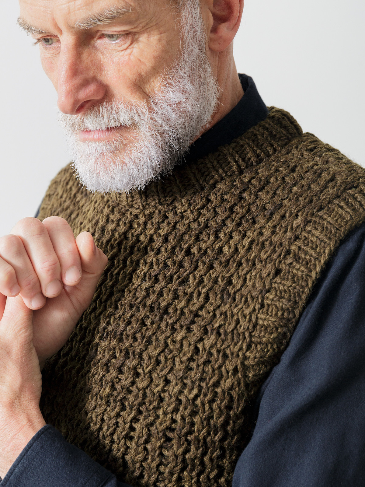 Open knit vest Image