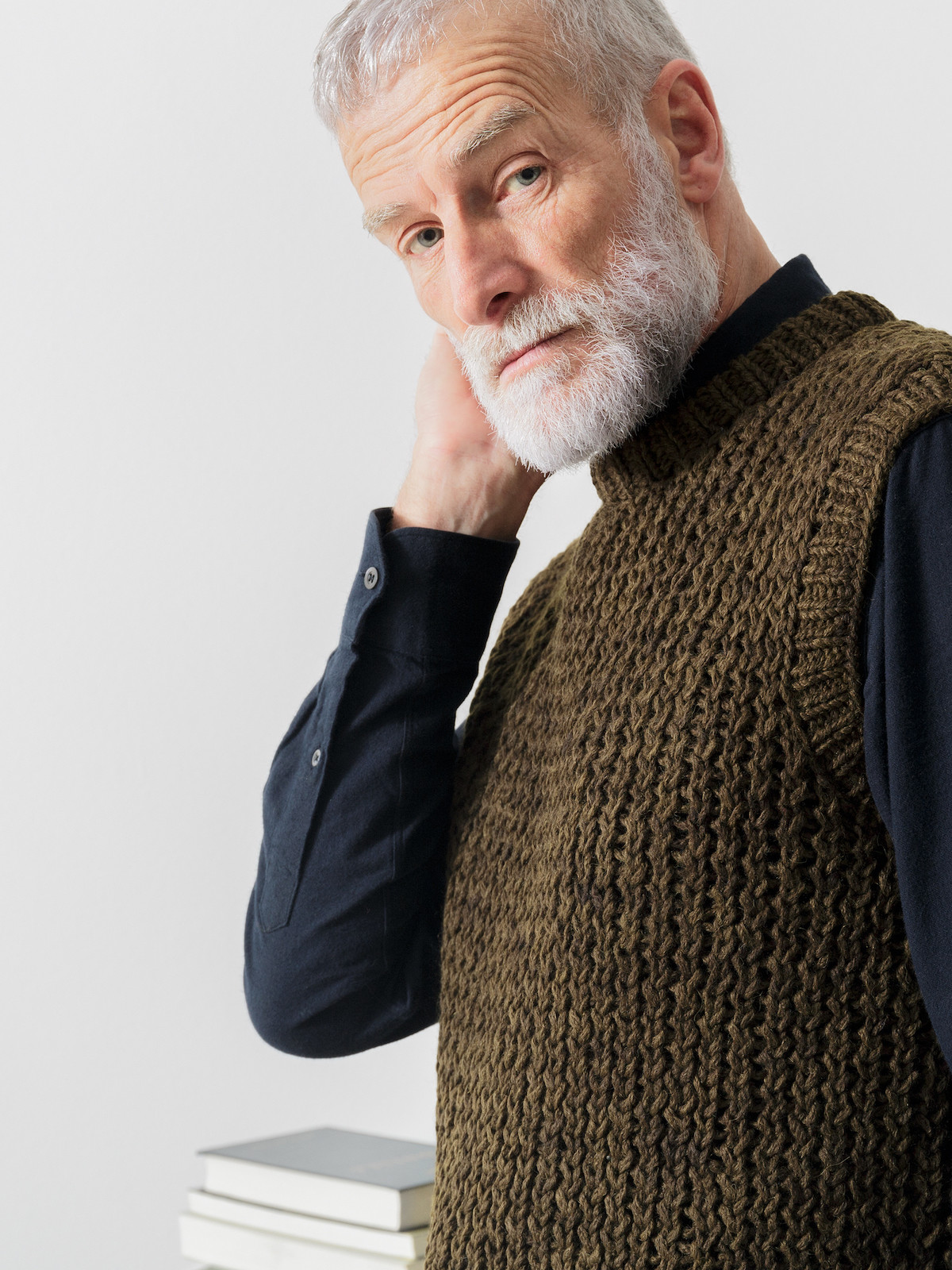 Open knit vest Image