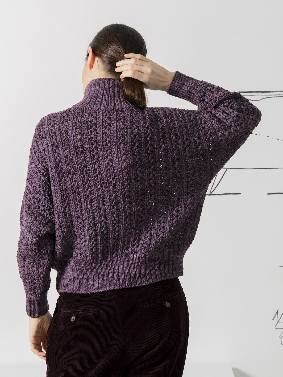 Funnel lacy sweater Image