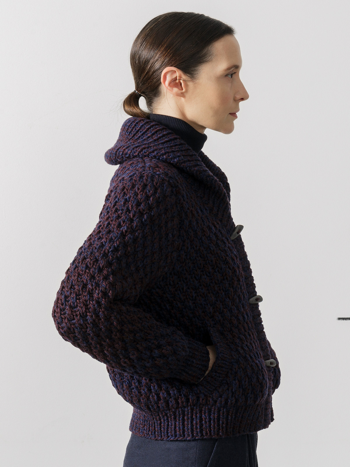 Shawl collar bomber cardigan Image Shawl collar bomber cardigan Image