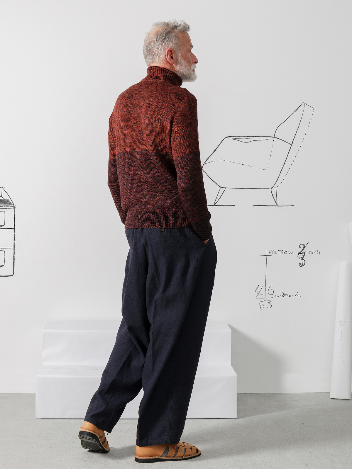 Roll-neck blocks sweater Image