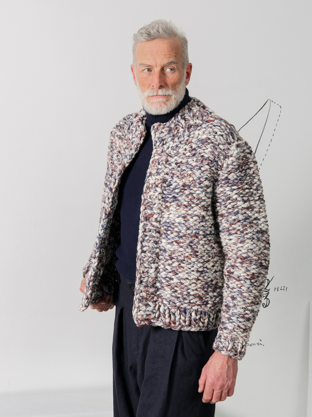 Painter´s collar cardigan Image