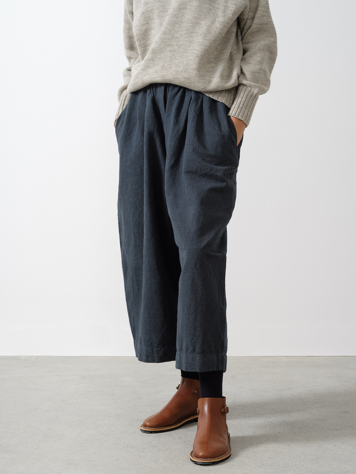 Ink wool cotton maxi trousers II Image Ink wool cotton maxi trousers II Image