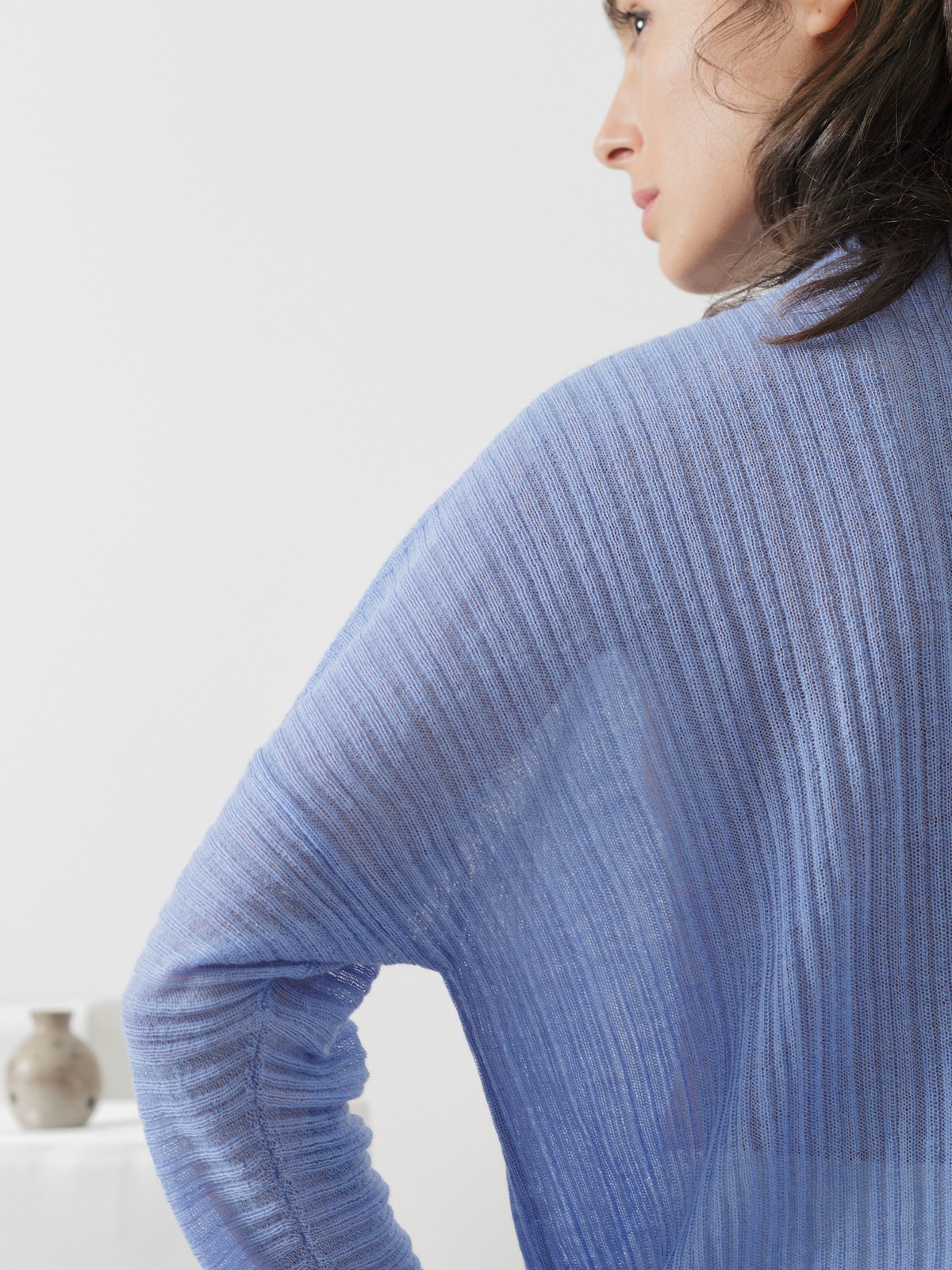 Sheer pleated sweater Image