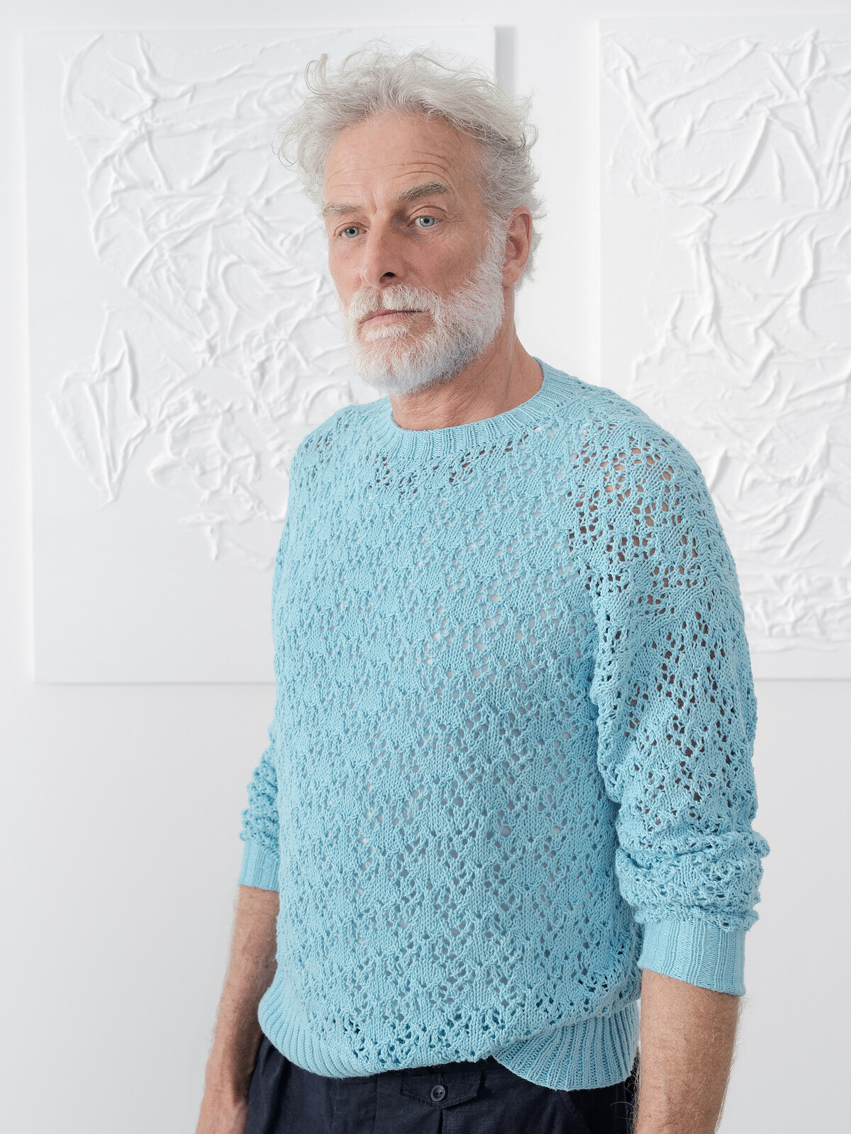 Open knit sweater Image