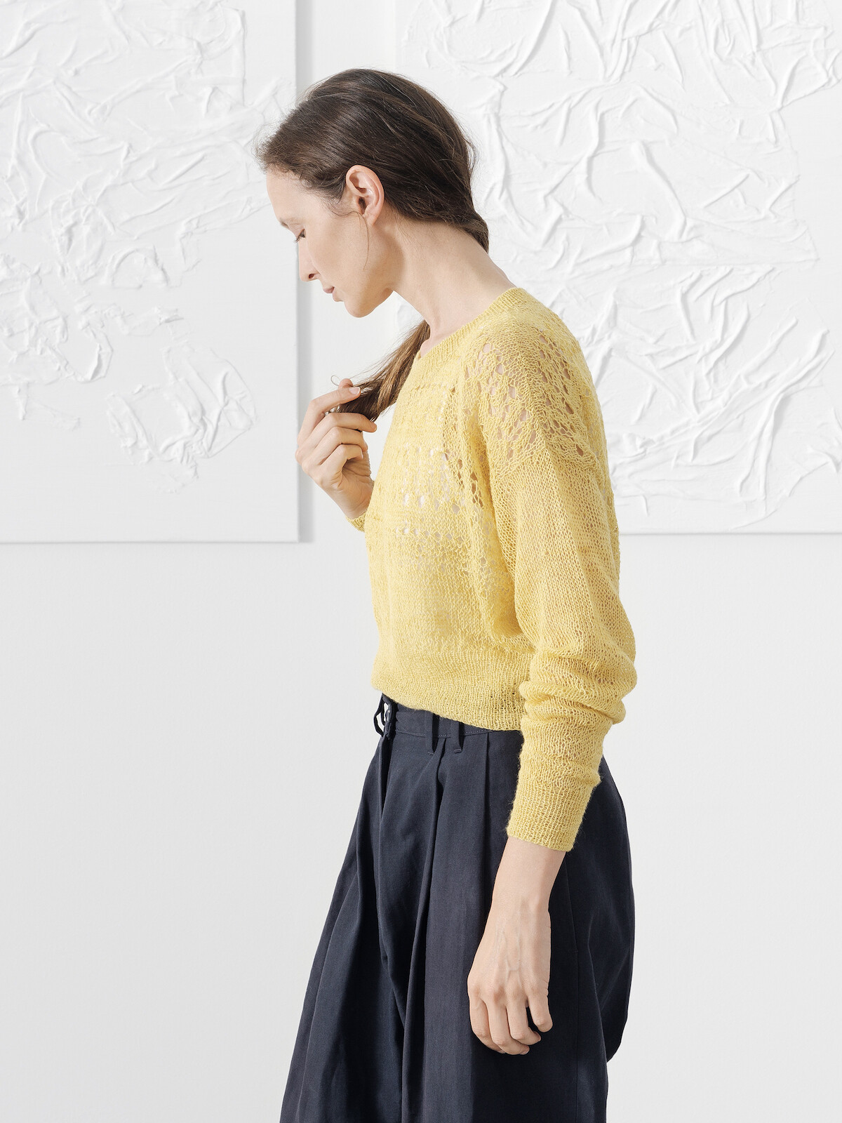 Lacy yoke sweater Image Lacy yoke sweater Image