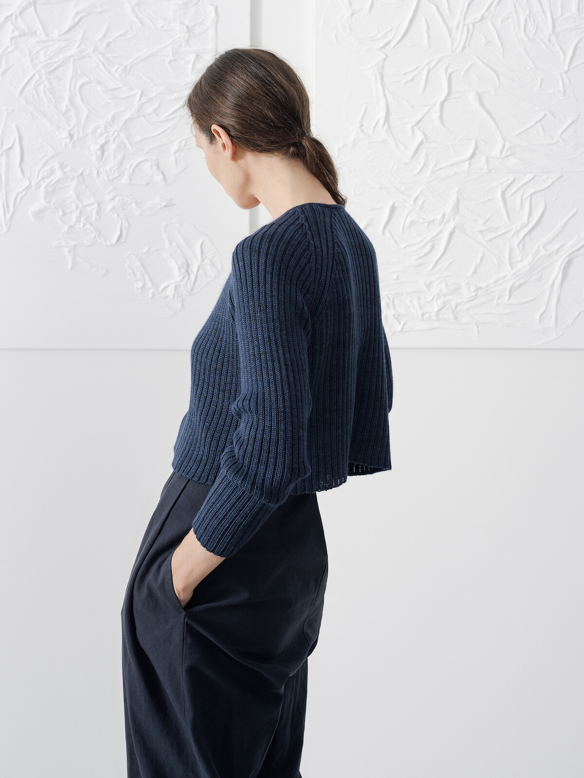 Ribbed raglan cardigan Image