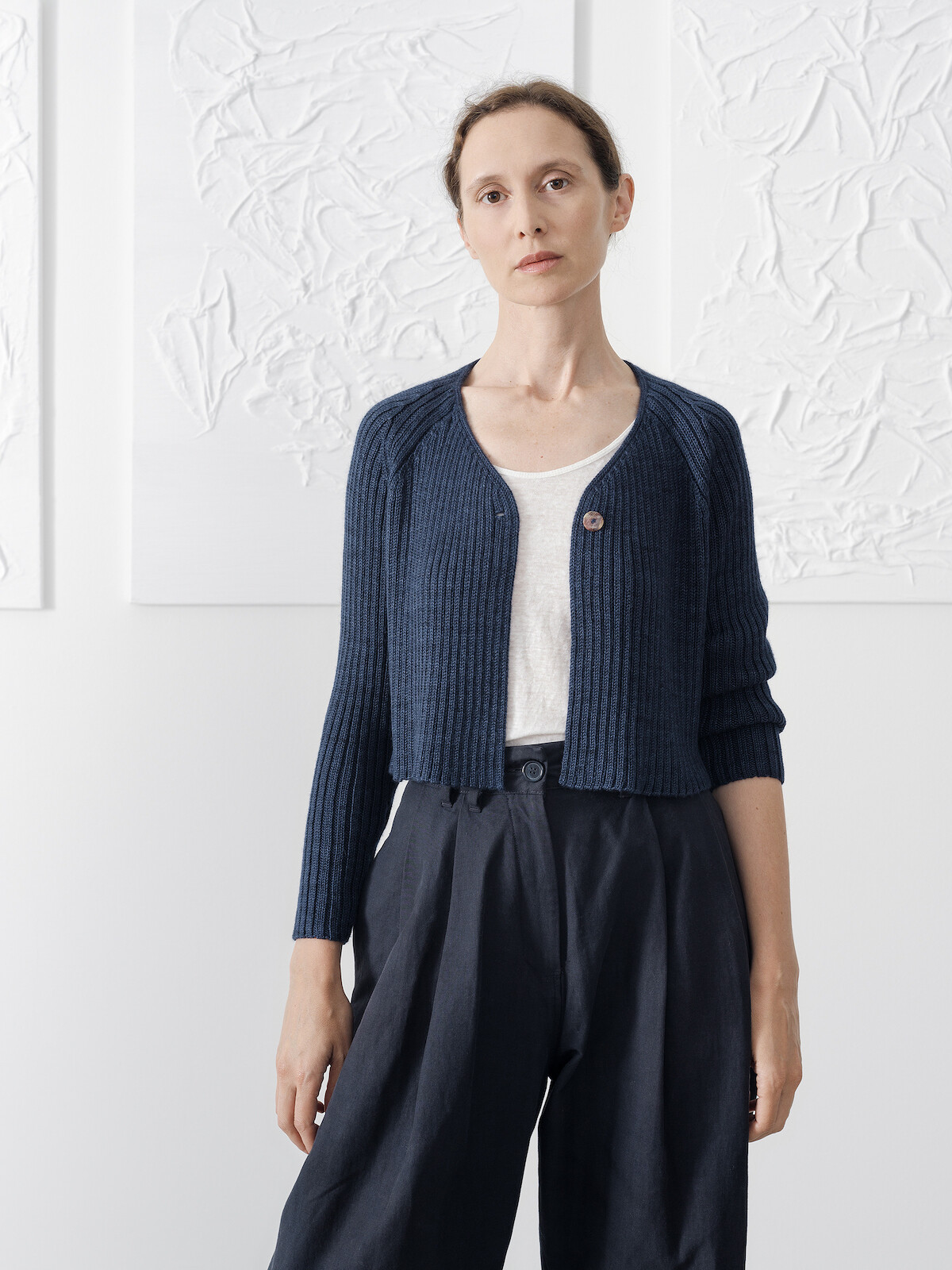 Ribbed raglan cardigan Image