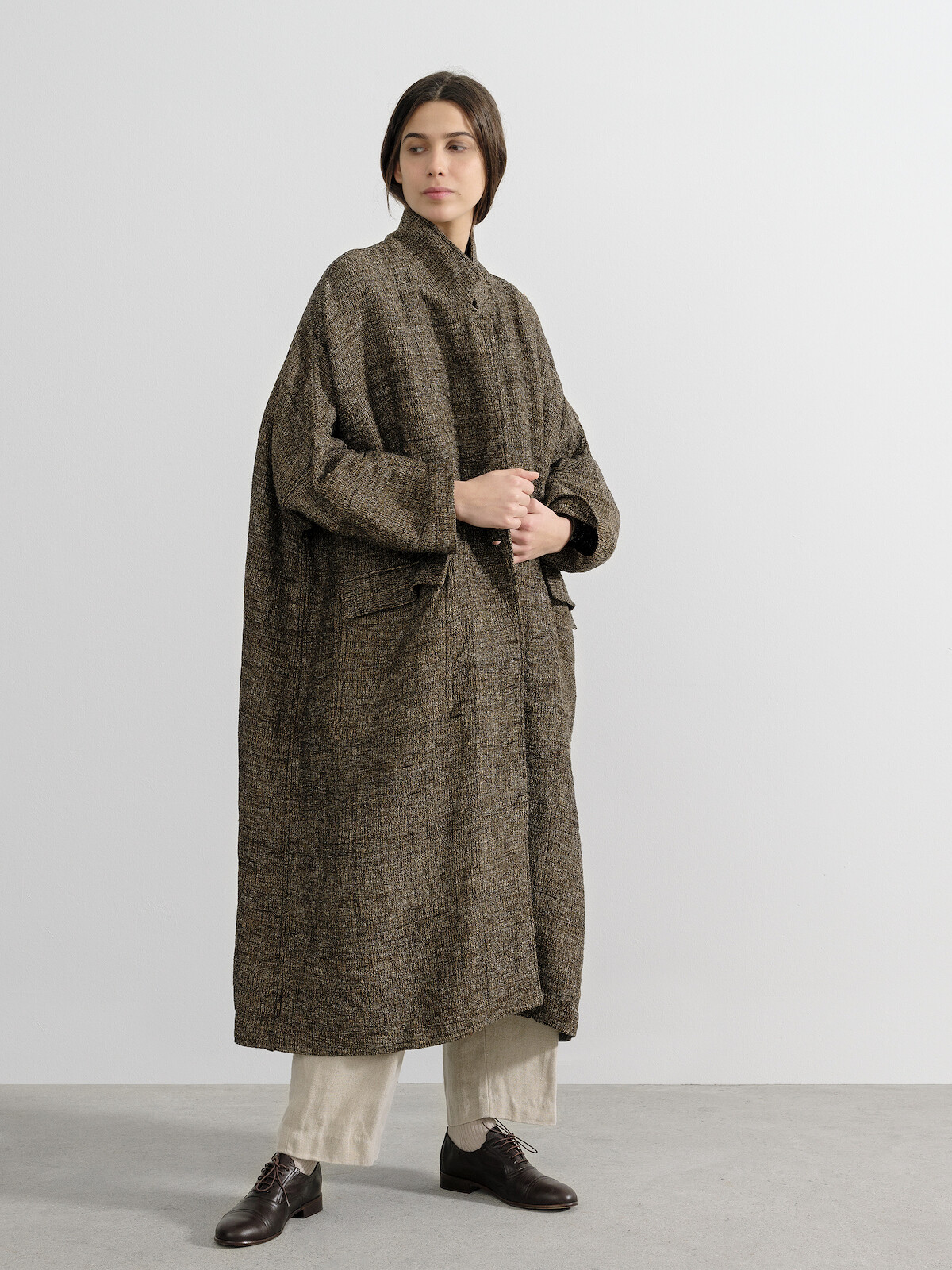 Silk oversized coat Image