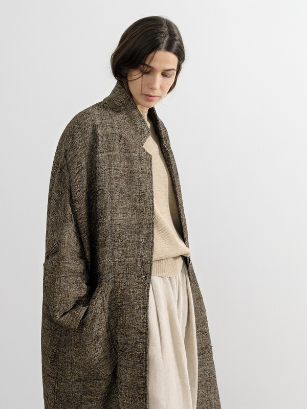 Silk oversized coat (by Matka) | KNITBRARY