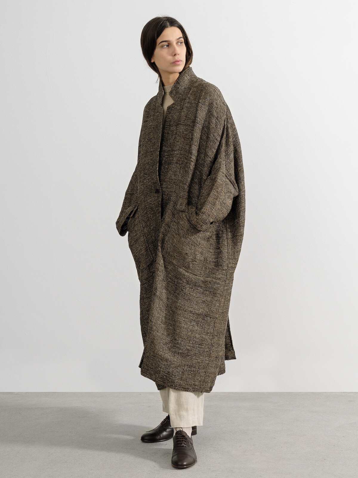 Silk oversized coat Image