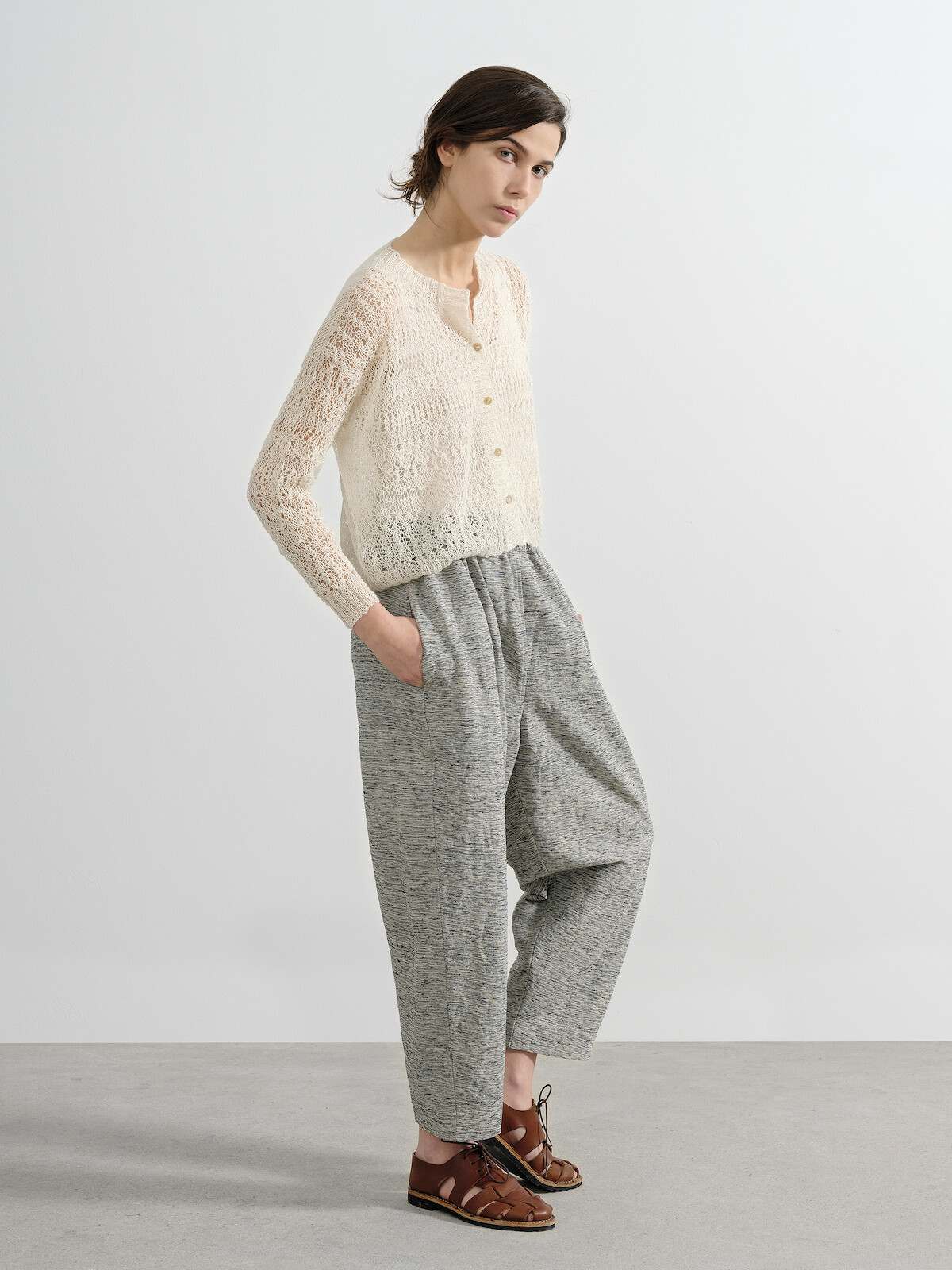 silk trousers and matching top