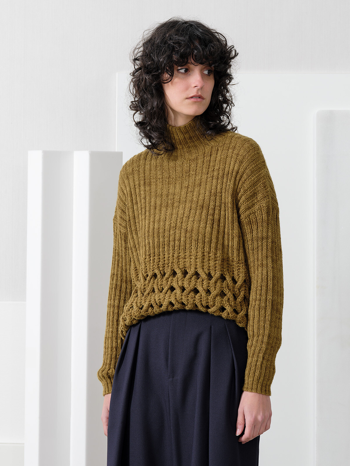Open braided sweater Image Open braided sweater Image