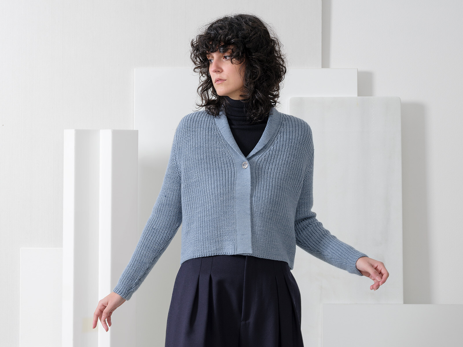 Shawl fisherman cardigan Image Shawl fisherman cardigan Image
