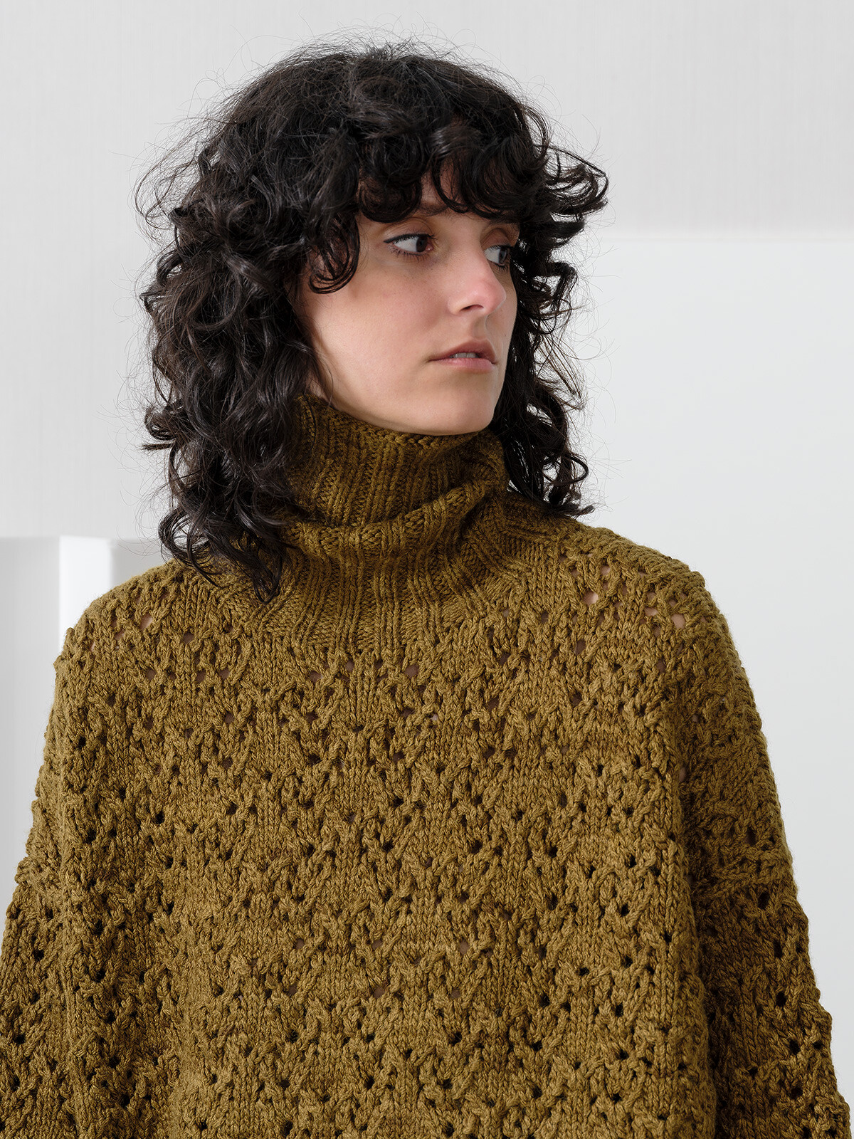 High-neck lacy sweater Image High-neck lacy sweater Image