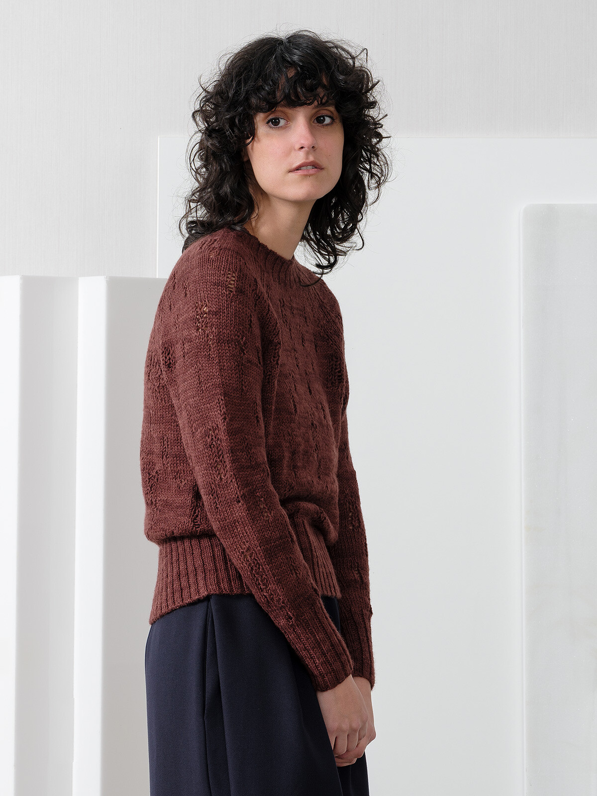 Open stitches sweater Image Open stitches sweater Image