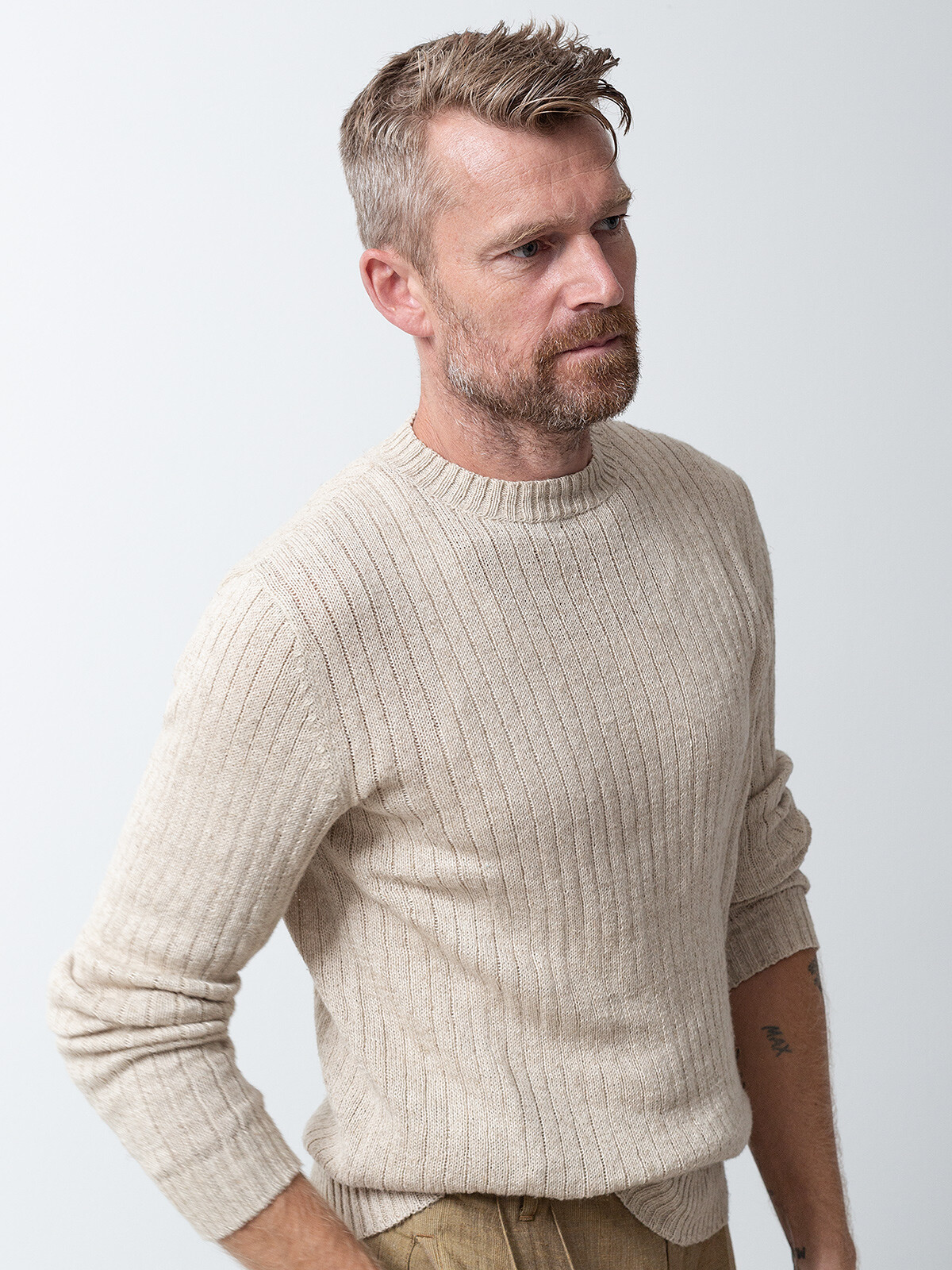 Ribbed linen sweater Image