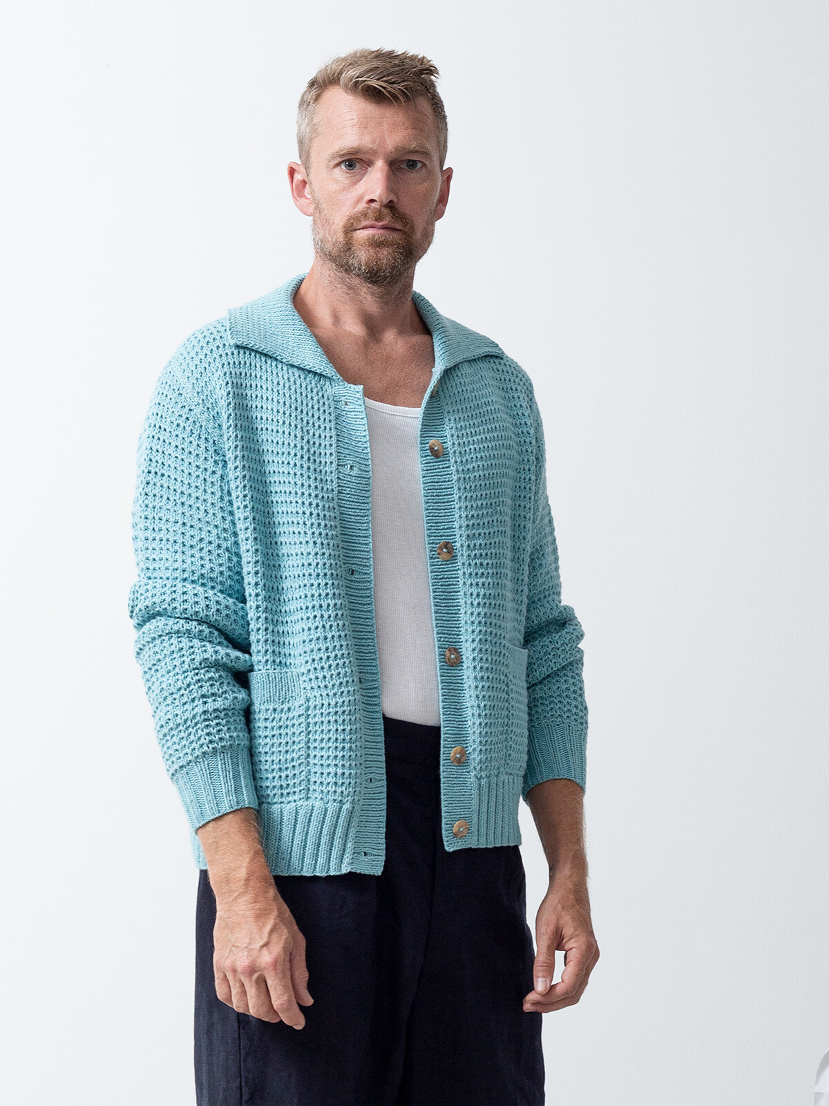 Waffle cardigan Image Waffle cardigan Image