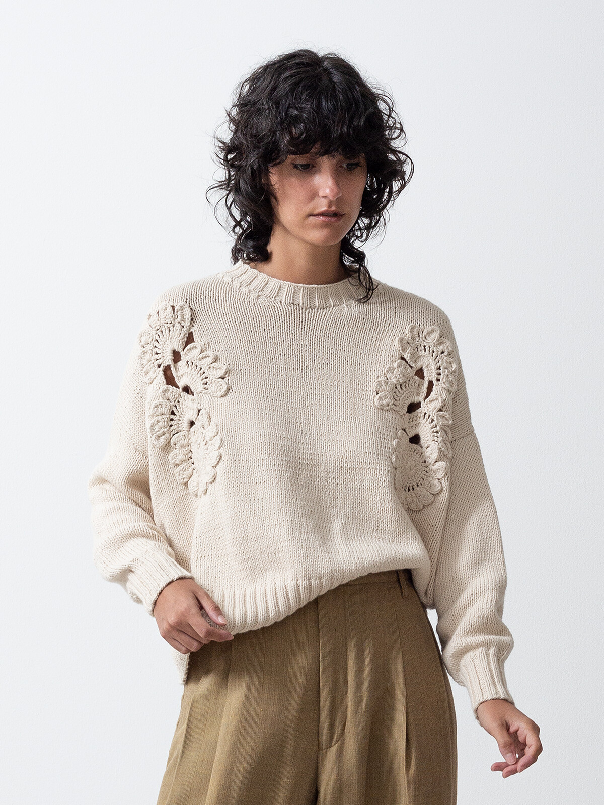 Mending crochet sweater Image