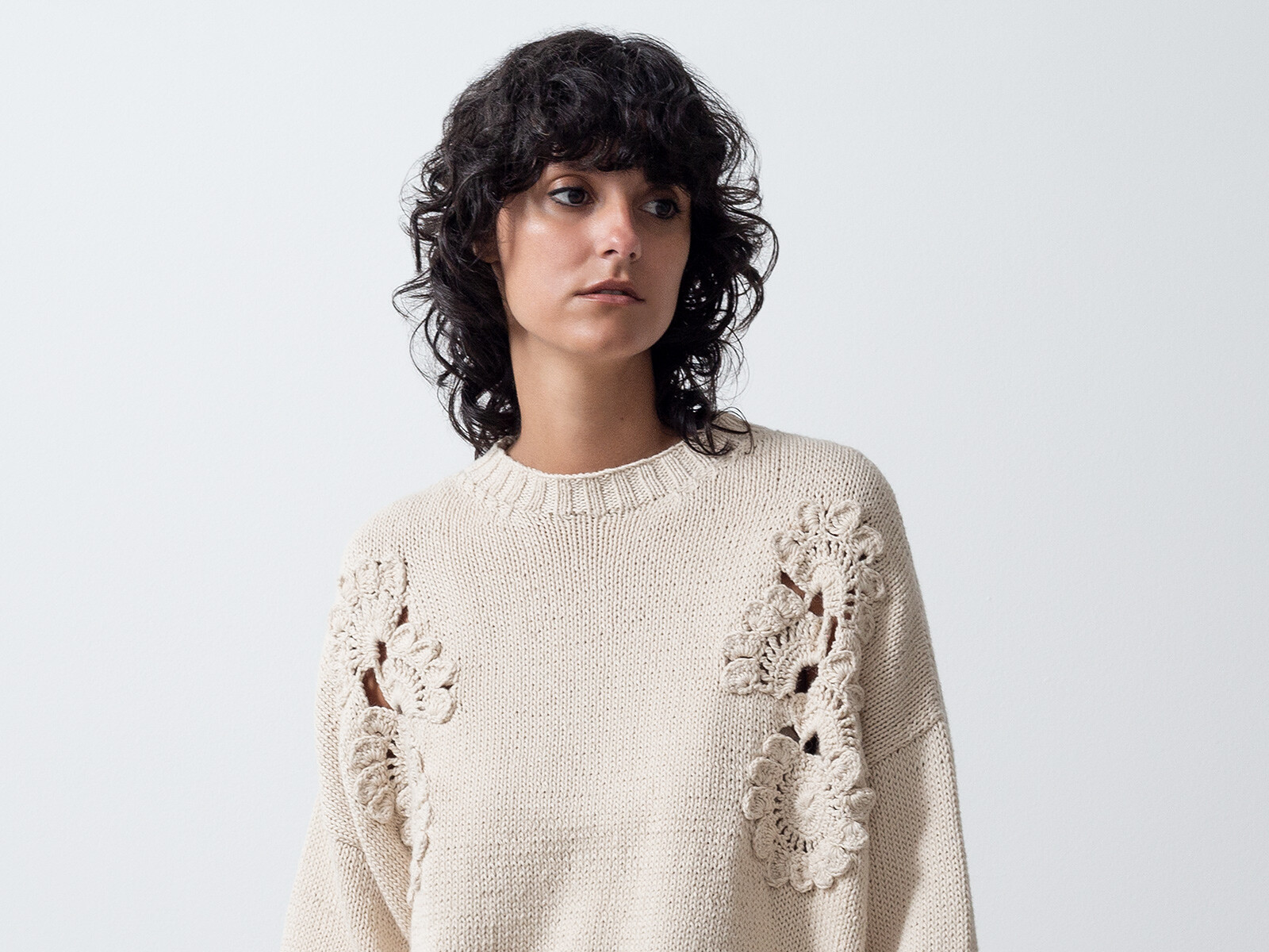 Mending crochet sweater Image