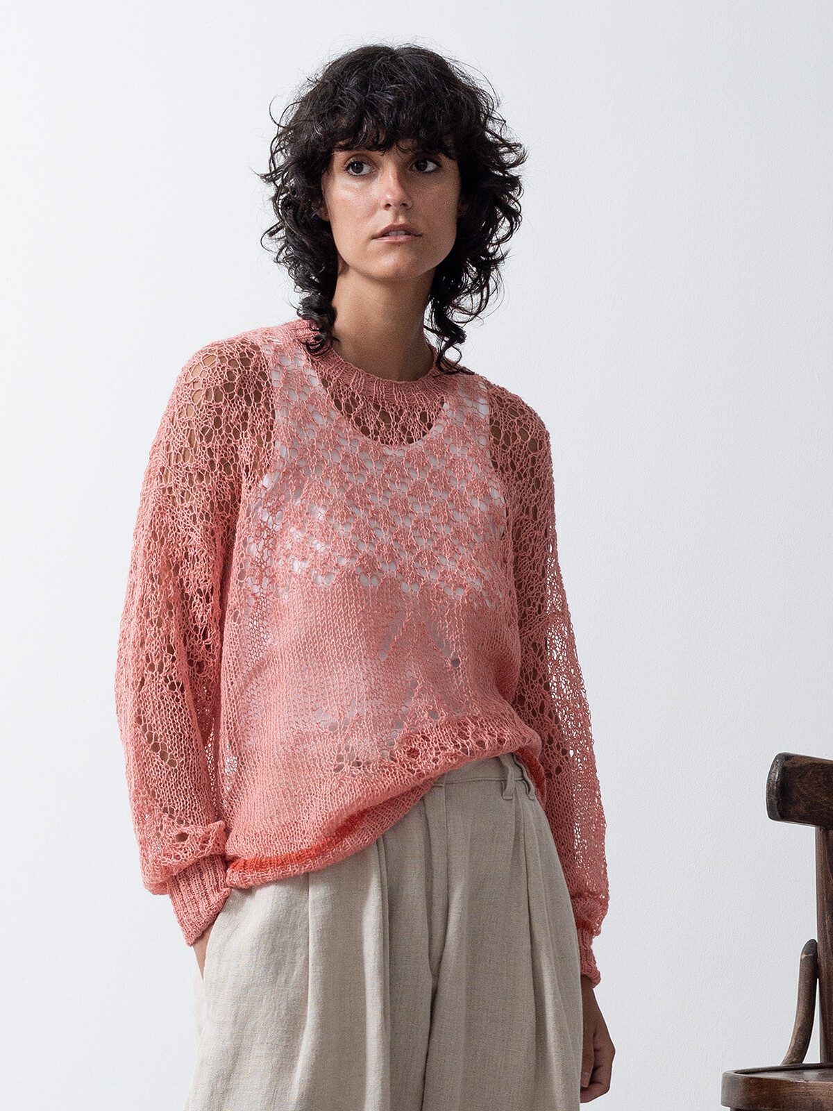 A-line lacy sweater