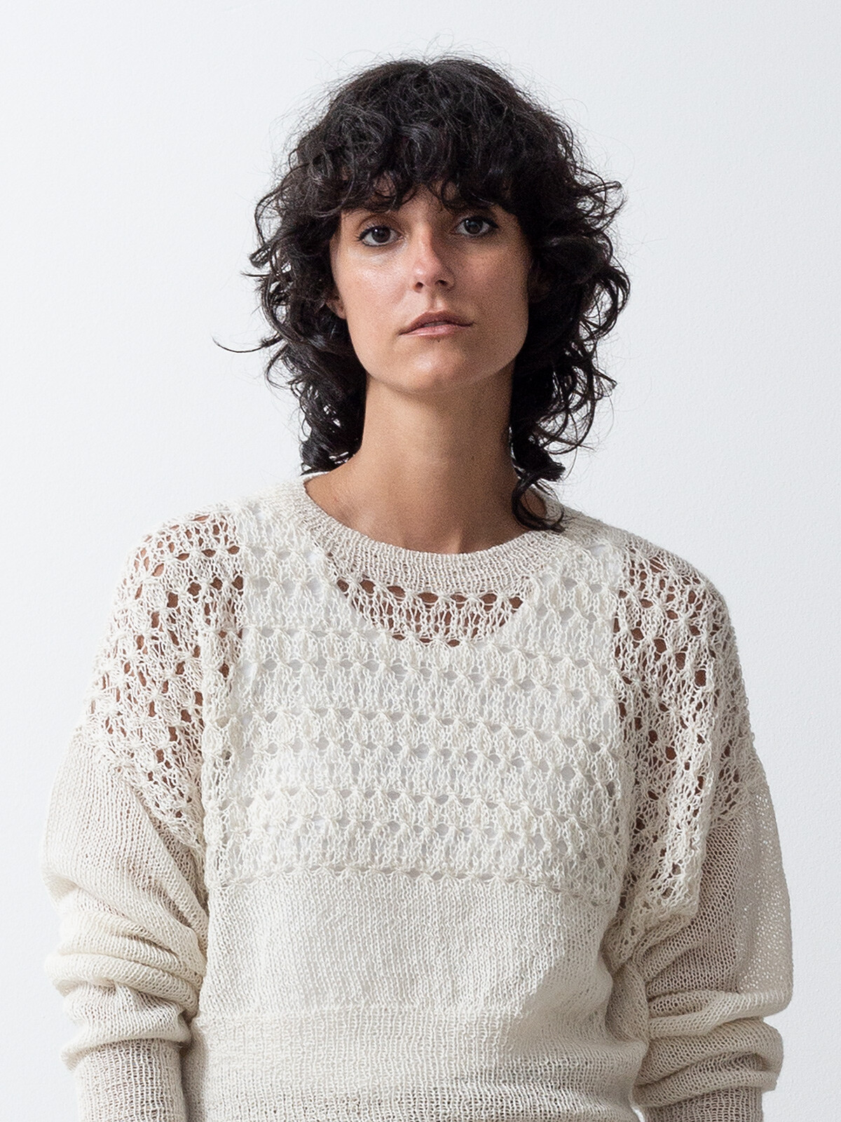 Lacy yoke sweater Image