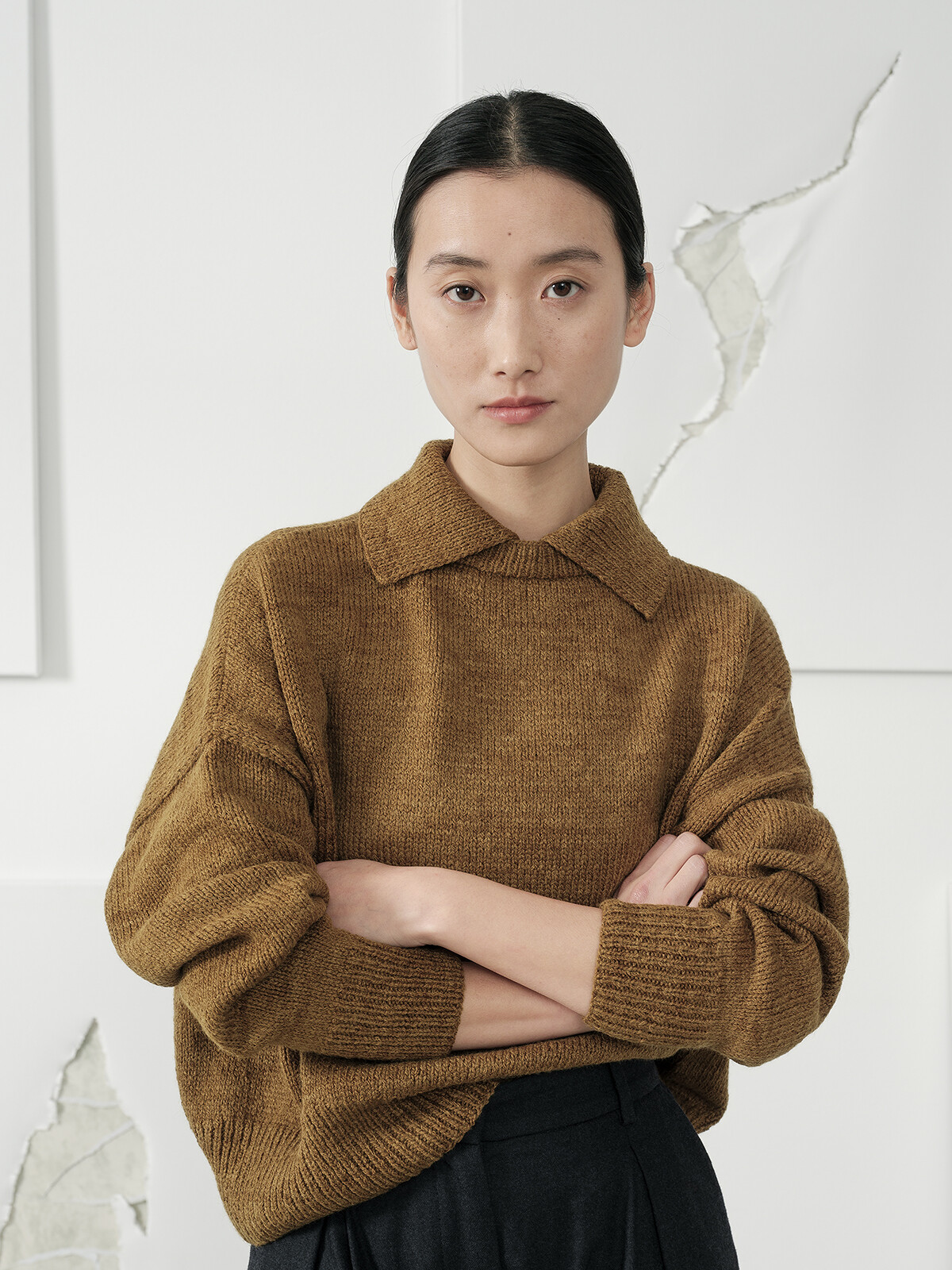Collar sweater | KNITBRARY
