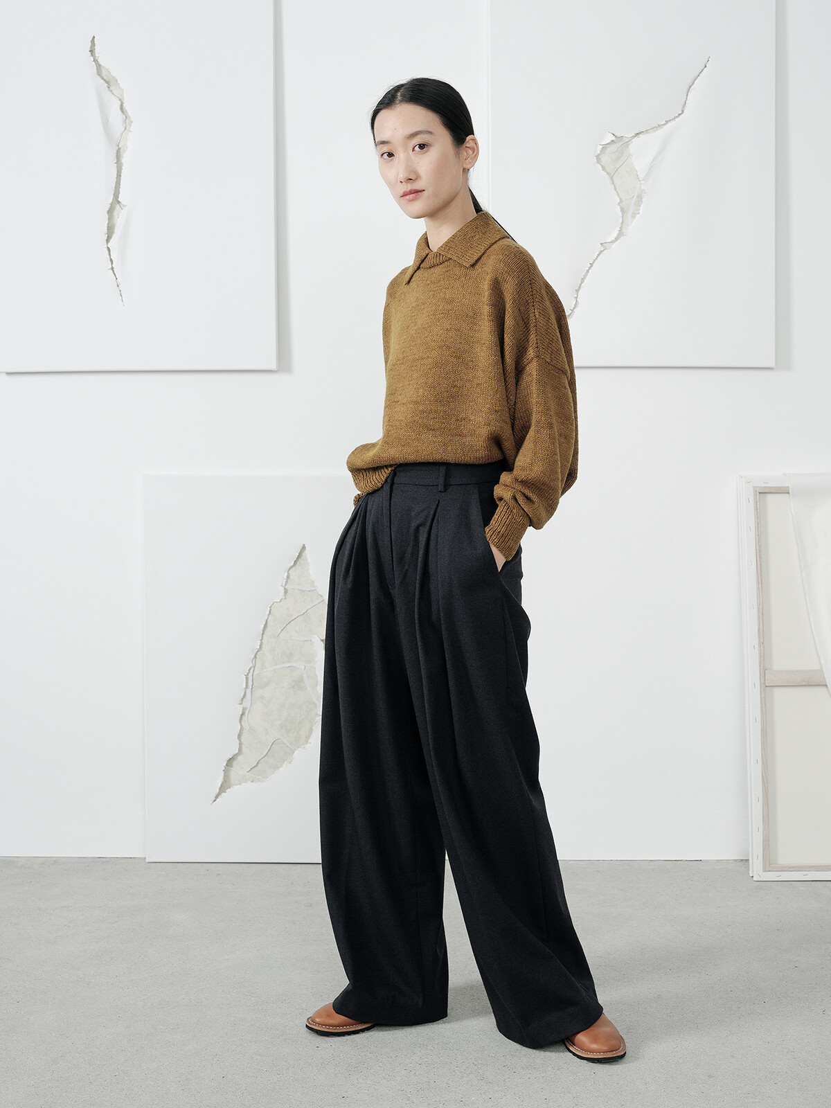 Collar sweater | KNITBRARY