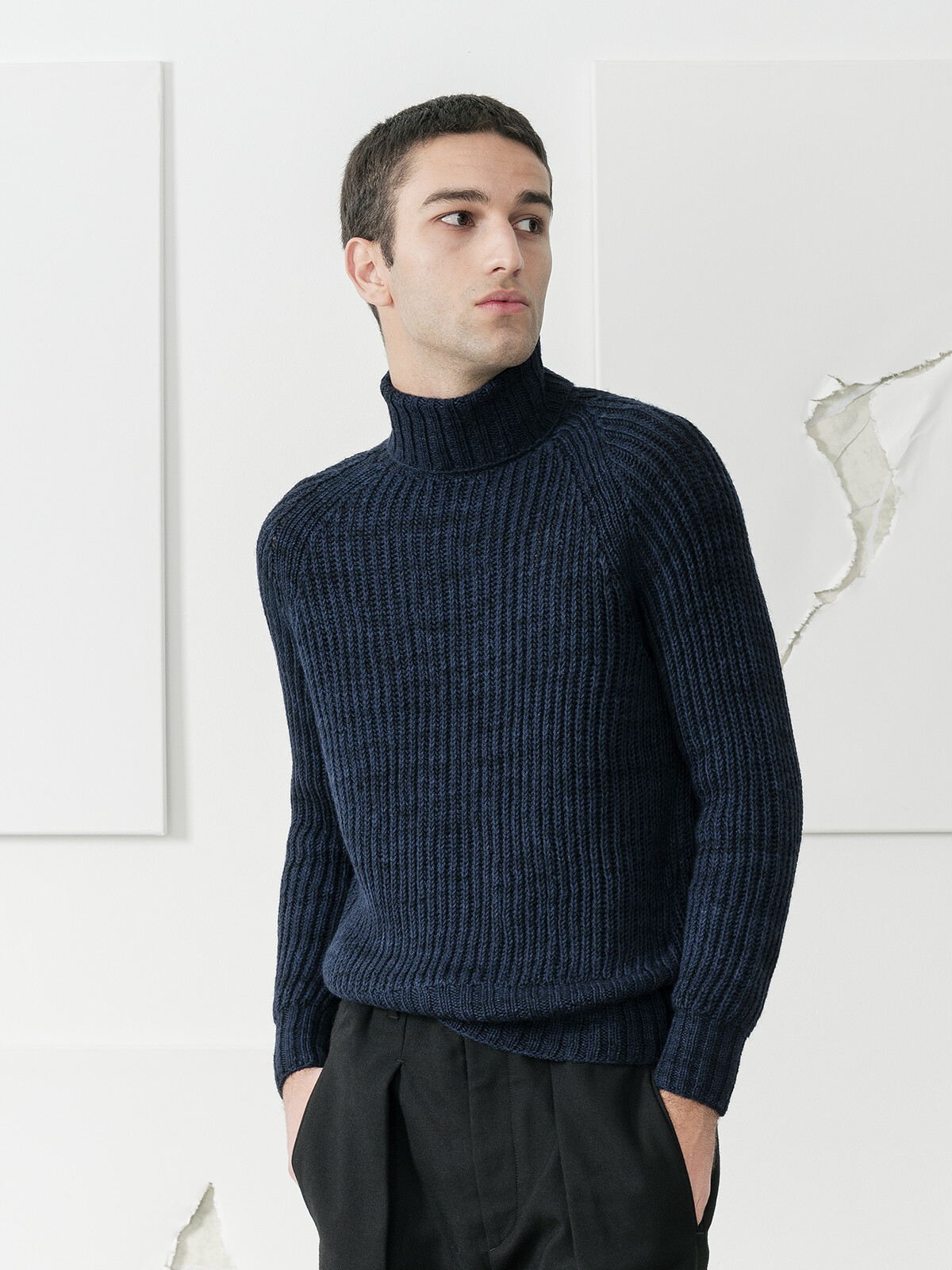 High-neck fisherman sweater Image High-neck fisherman sweater Image