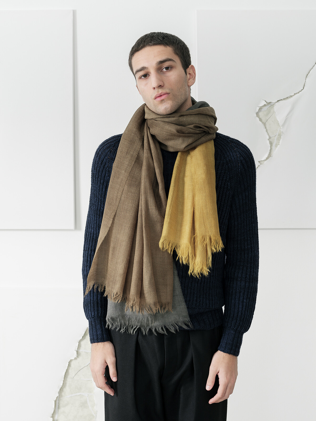 Handpainted scarf Image Handpainted scarf Image