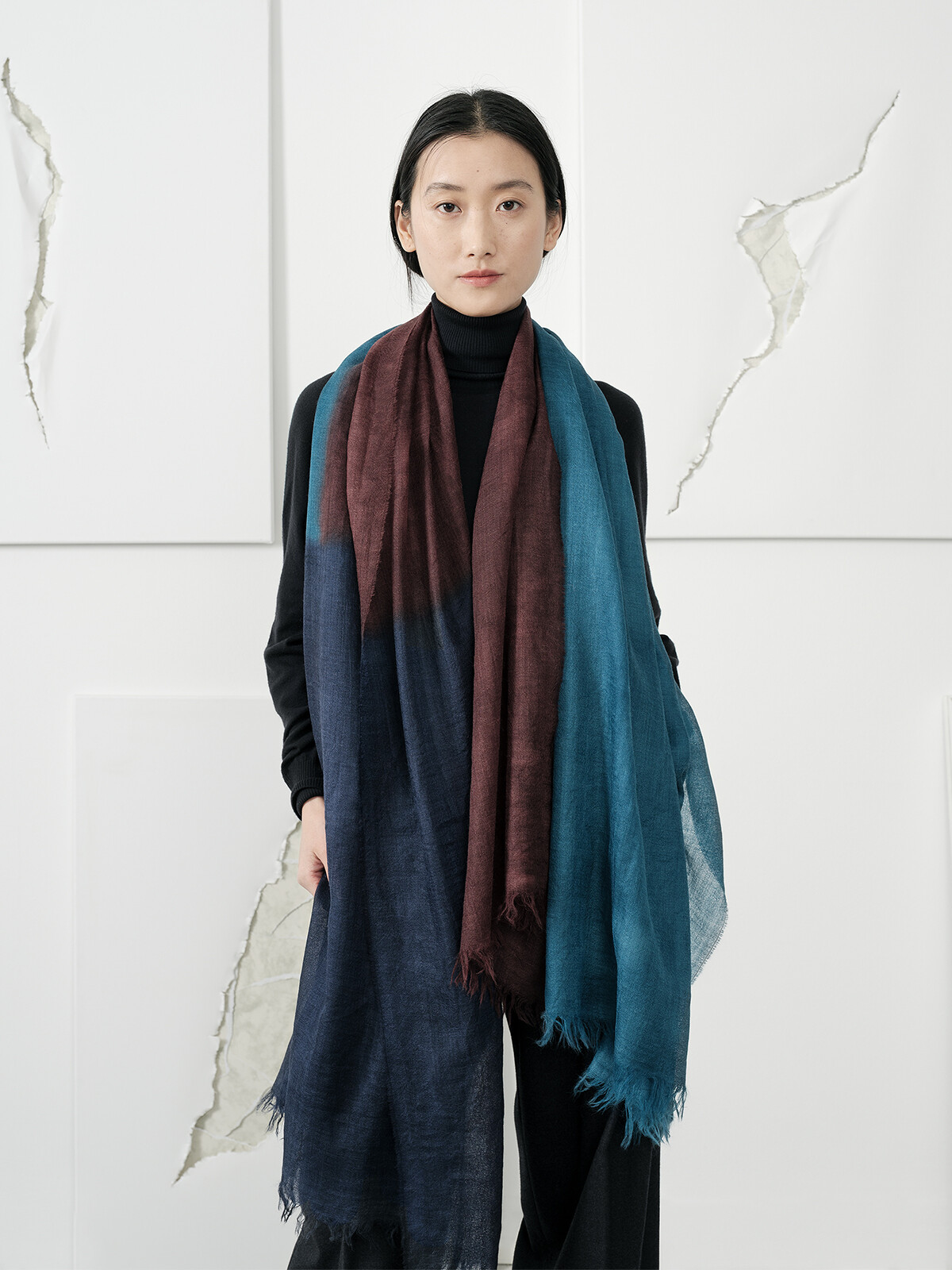 Handpainted scarf Image Handpainted scarf Image