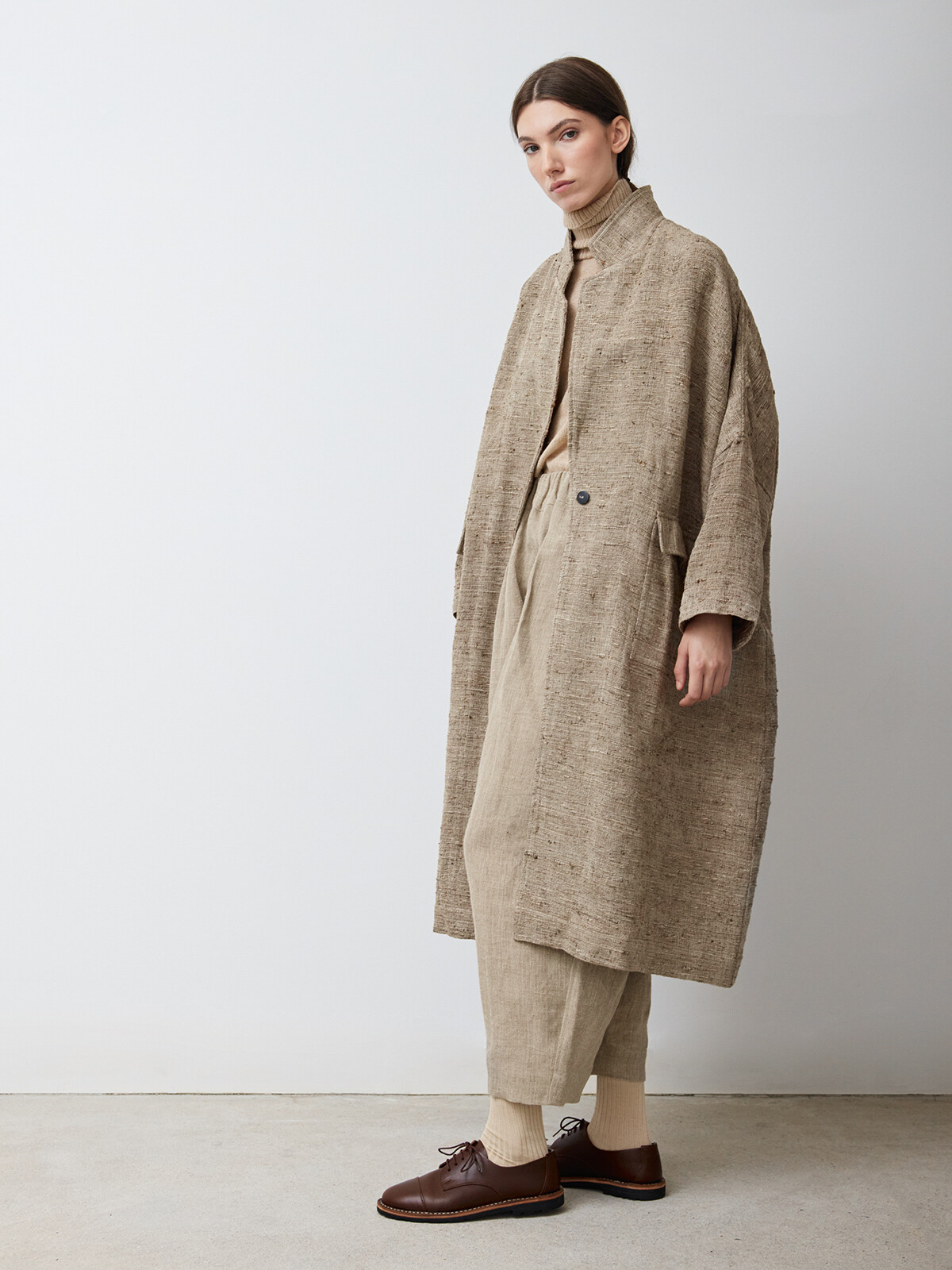 Wild silk oversized coat Image