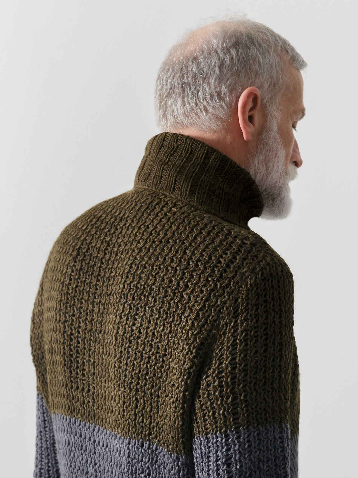 Roll neck open knit sweater Image