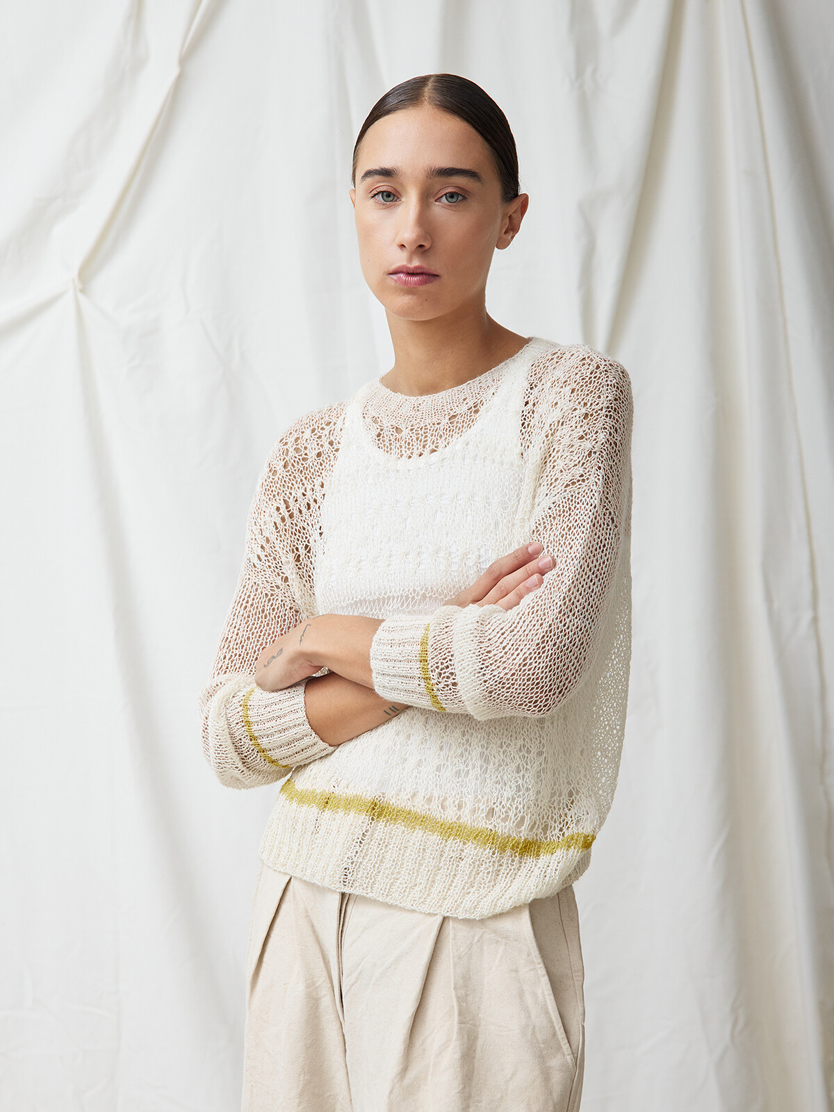 A-line lacy sweater Image A-line lacy sweater Image