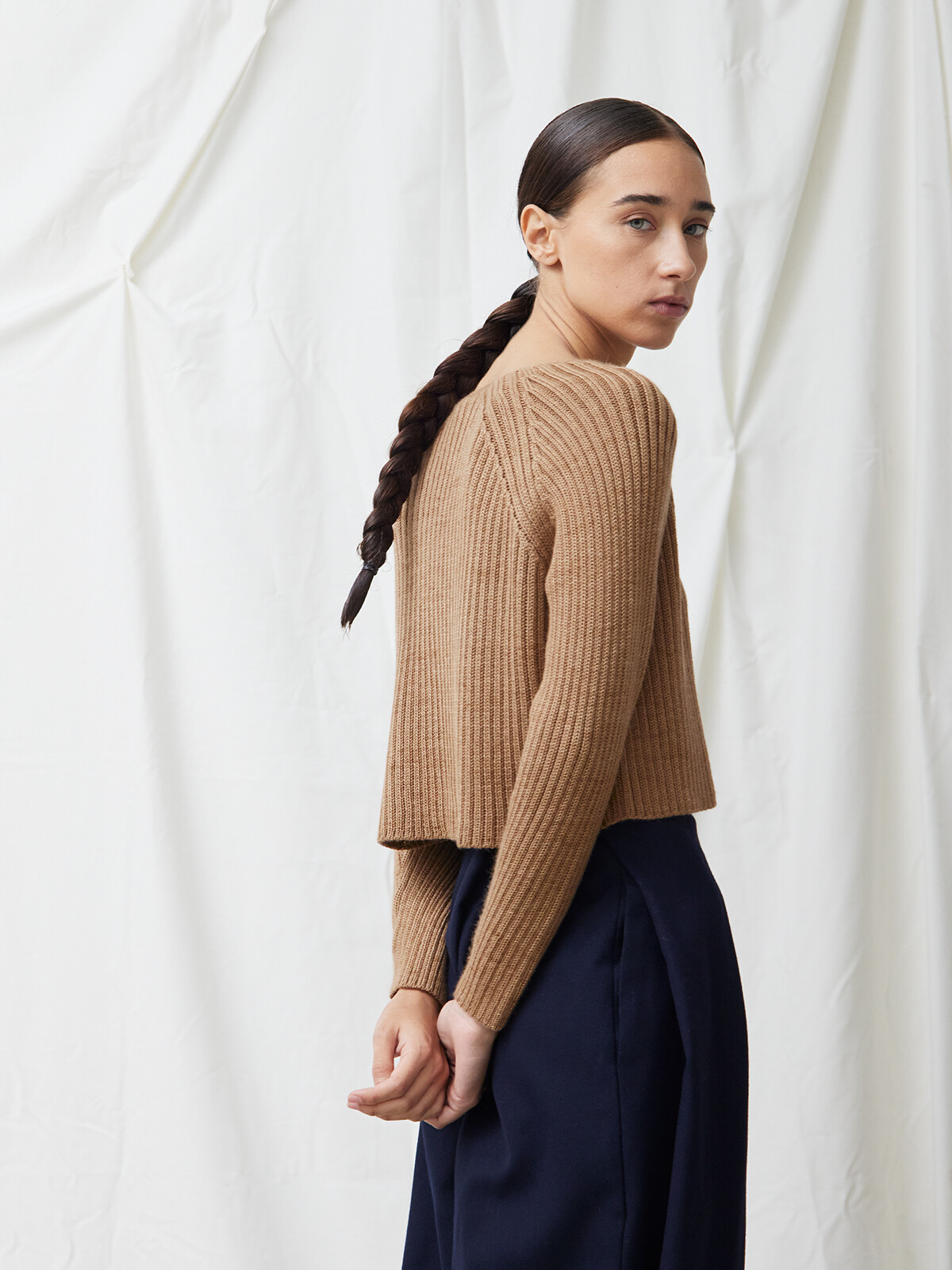 Ribbed raglan cardigan Image Ribbed raglan cardigan Image
