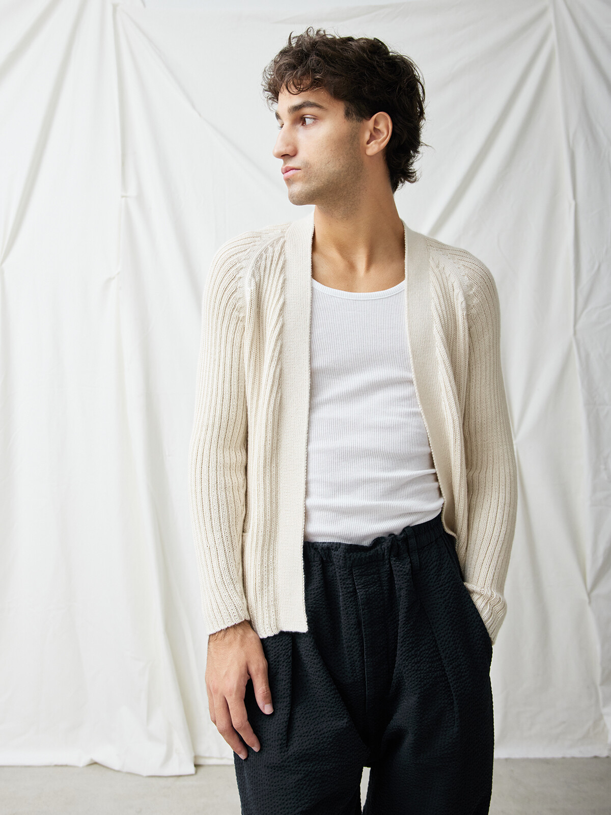 Ribbed cardigan Image Ribbed cardigan Image