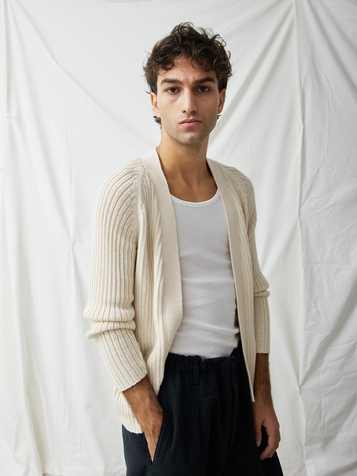 Ribbed cardigan Image Ribbed cardigan Image