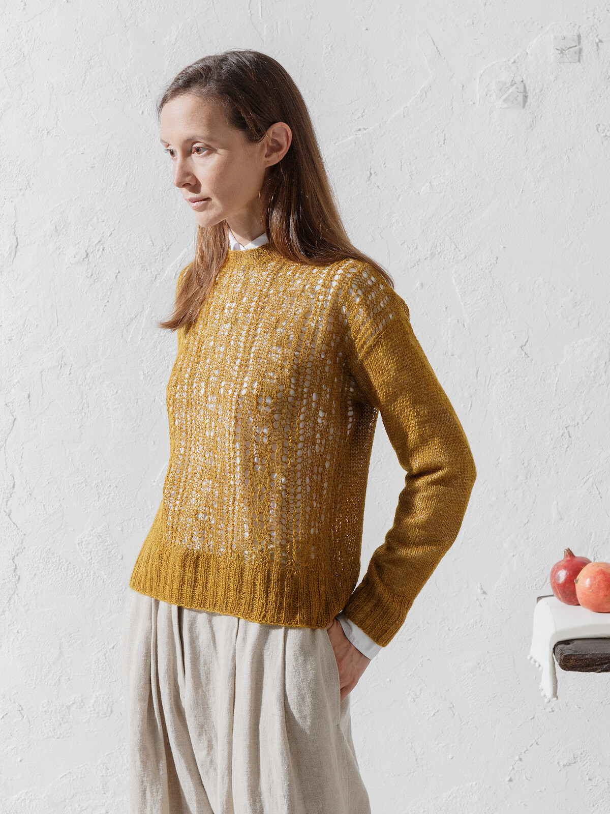 Lacy cropped sweater Image