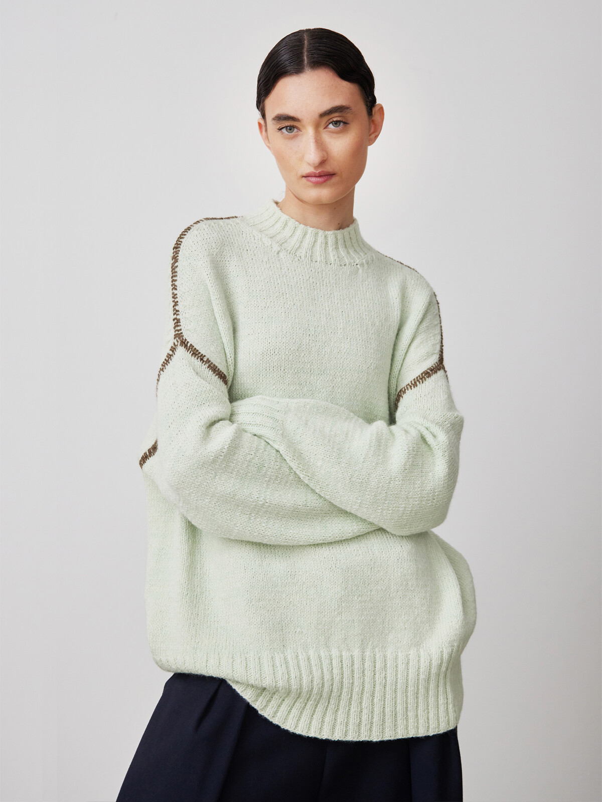 Baseball stitch sweater Image