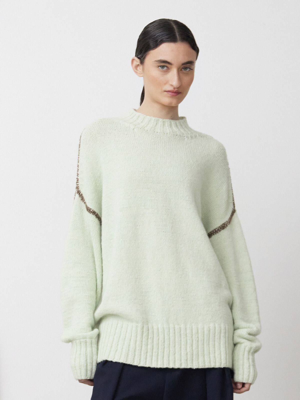 Baseball stitch sweater Image