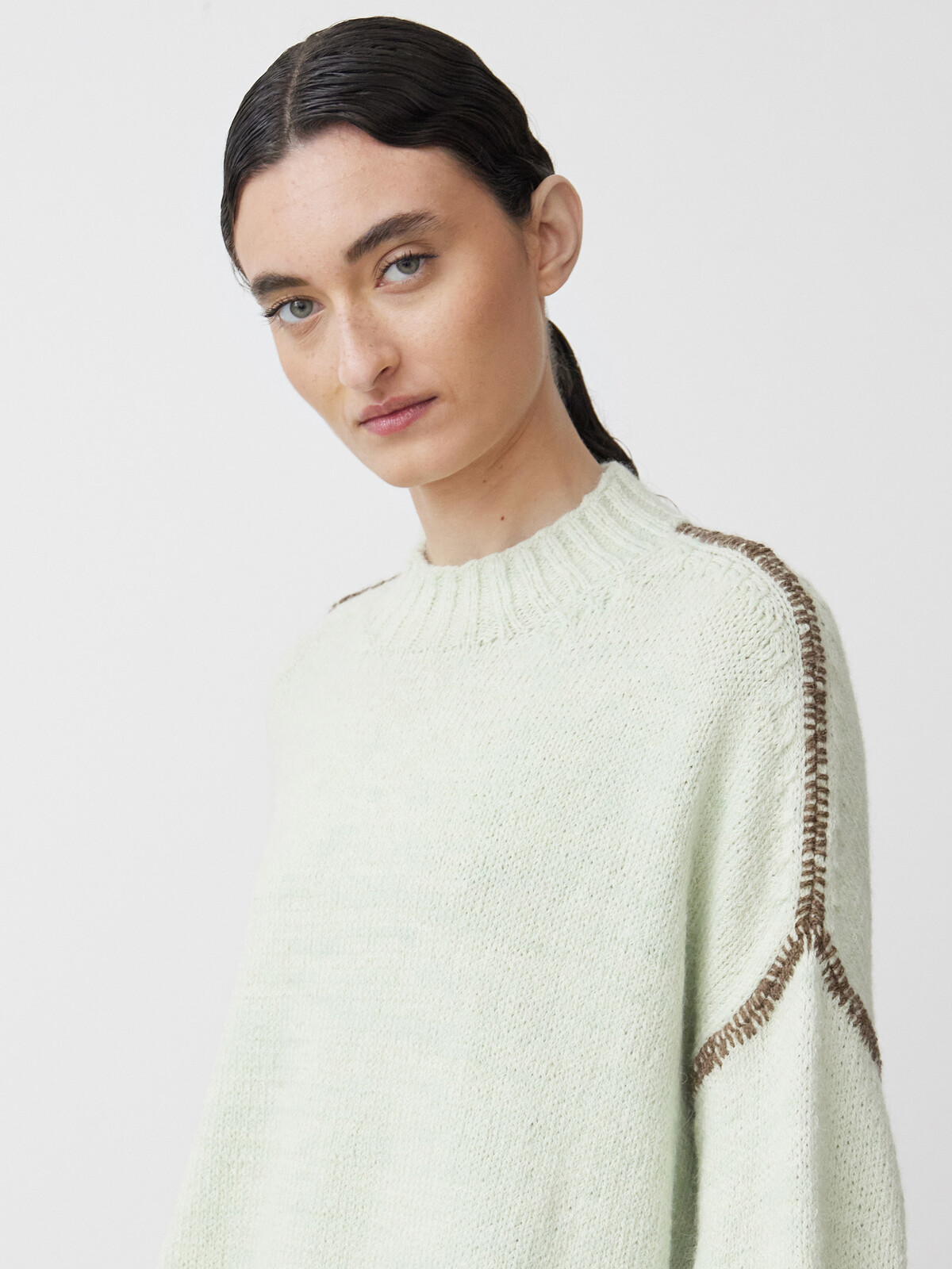 Baseball stitch sweater Image