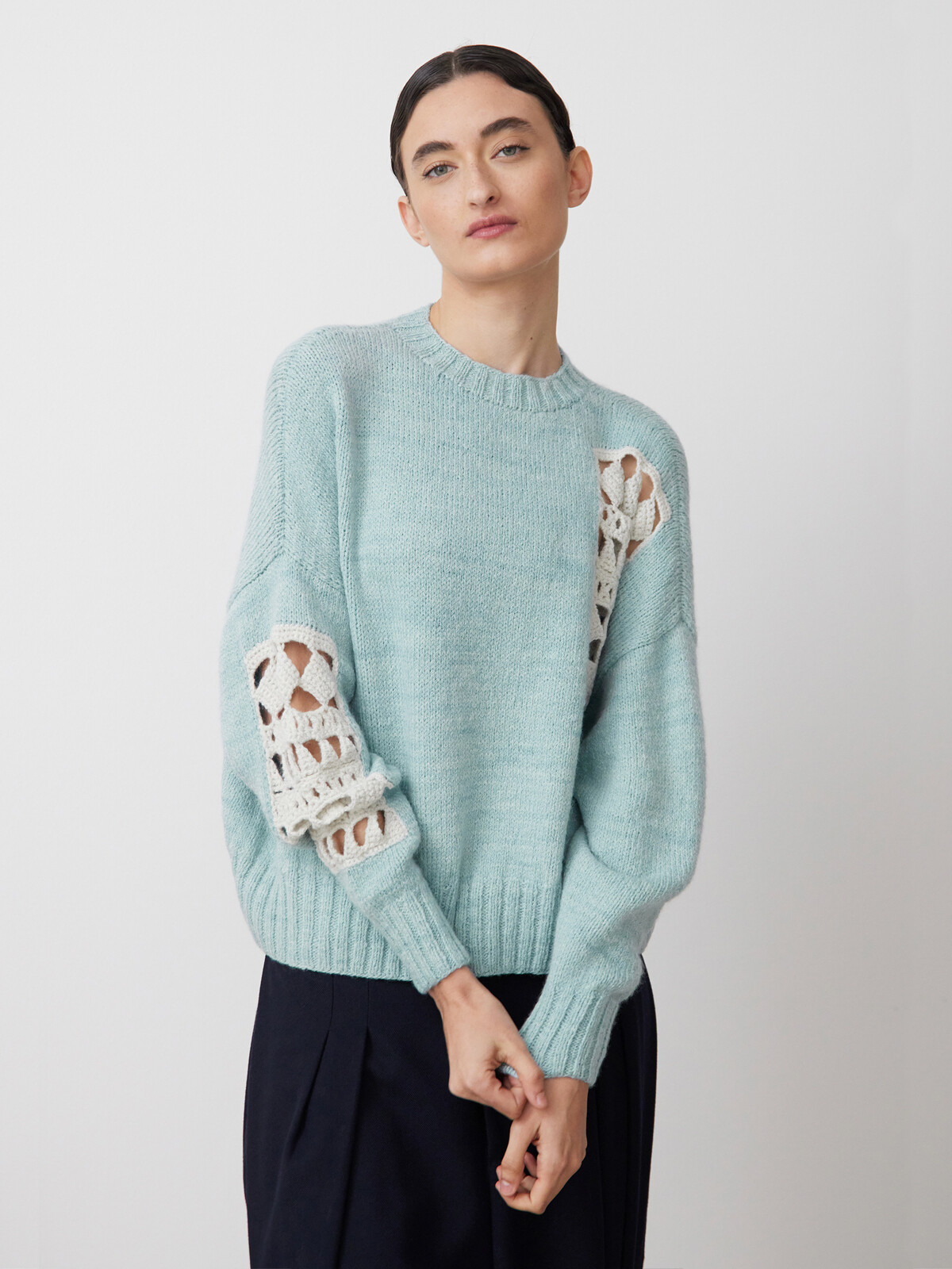 Mending crochet sweater