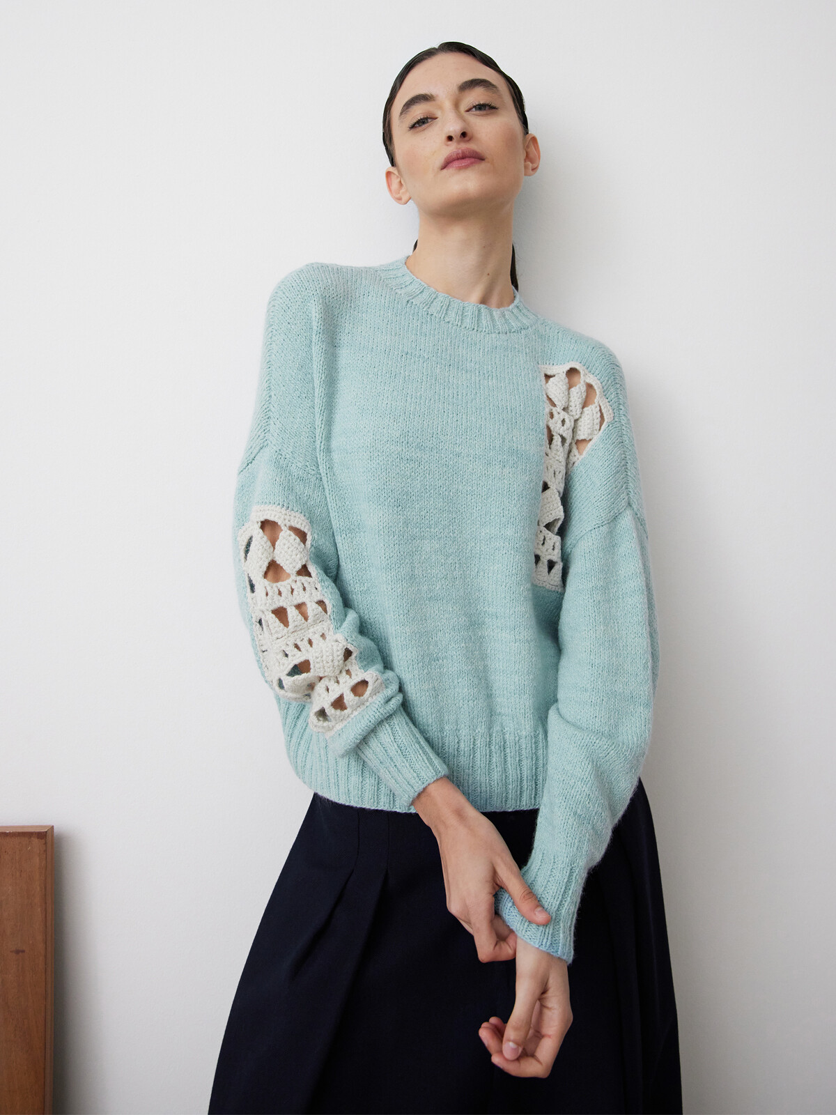 Mending crochet sweater Image