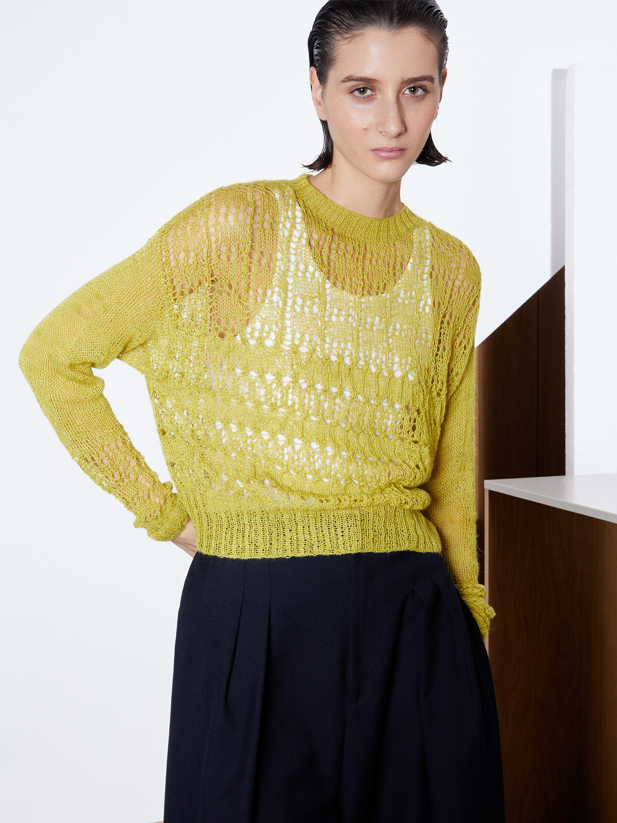 Lacy stitch sweater Image