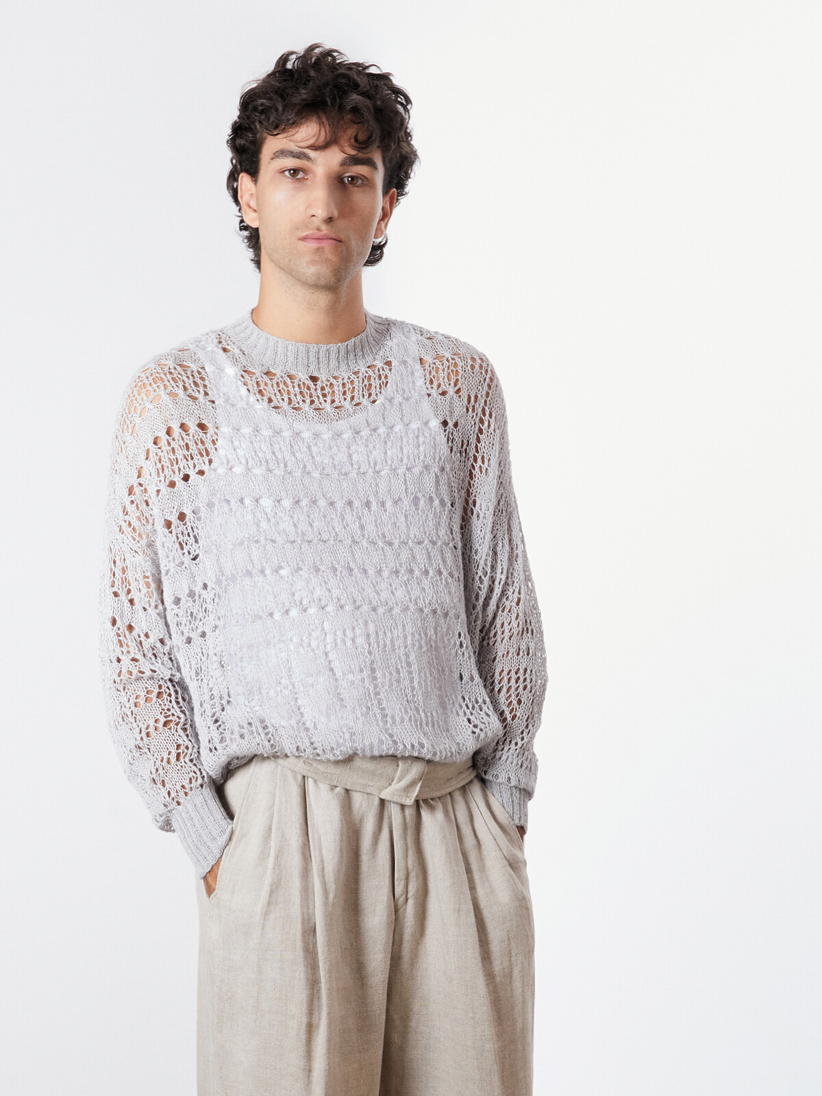 Mosaic lace sweater