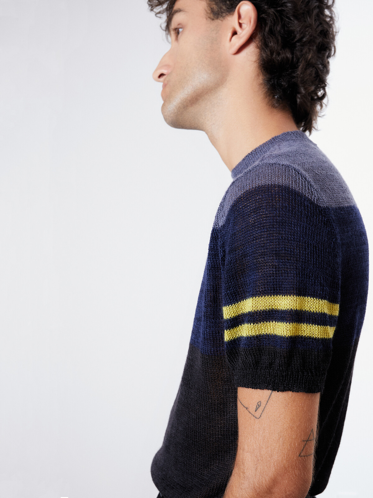 Striped knitted T-shirt Image