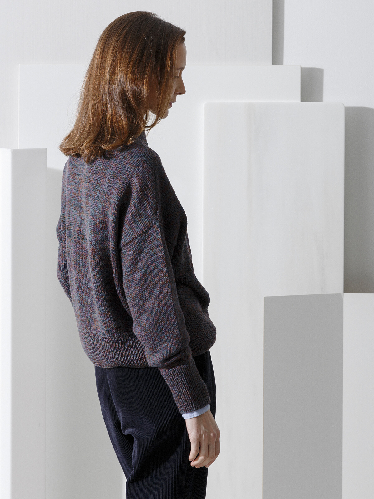 Oversized v-neck sweater Image