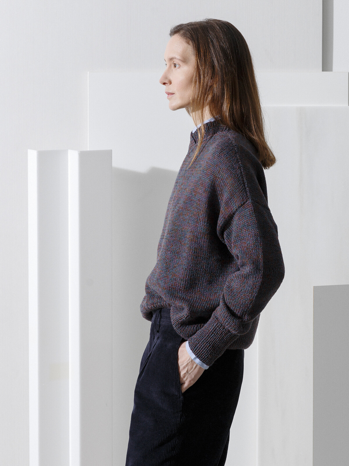 Oversized v-neck sweater Image